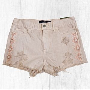 Hollister High Rise Short Shorts embroidered